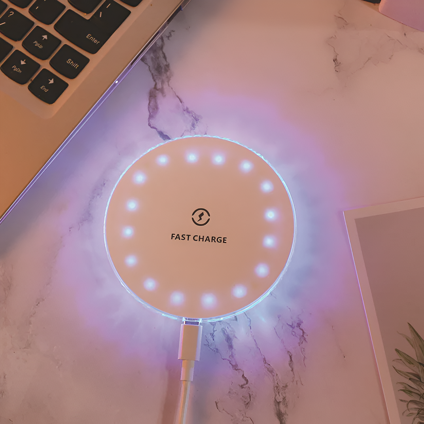 Round Wireless Charger Pad – Fast Charging for iPhone, Samsung & More Mobile Arcade Ltd