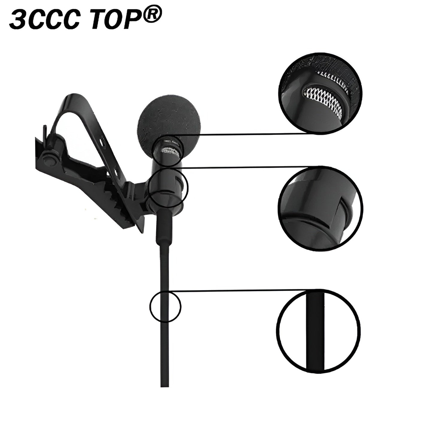 3M External Car Audio Microphone 3.5mm Jack Clip Mic for DVD Radio Stereo Mobile Arcade Ltd