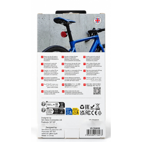 Hidden Bike Tracker Rear Reflector GPS Tracker Compatible with Apple Find My New Mobile Arcade Ltd