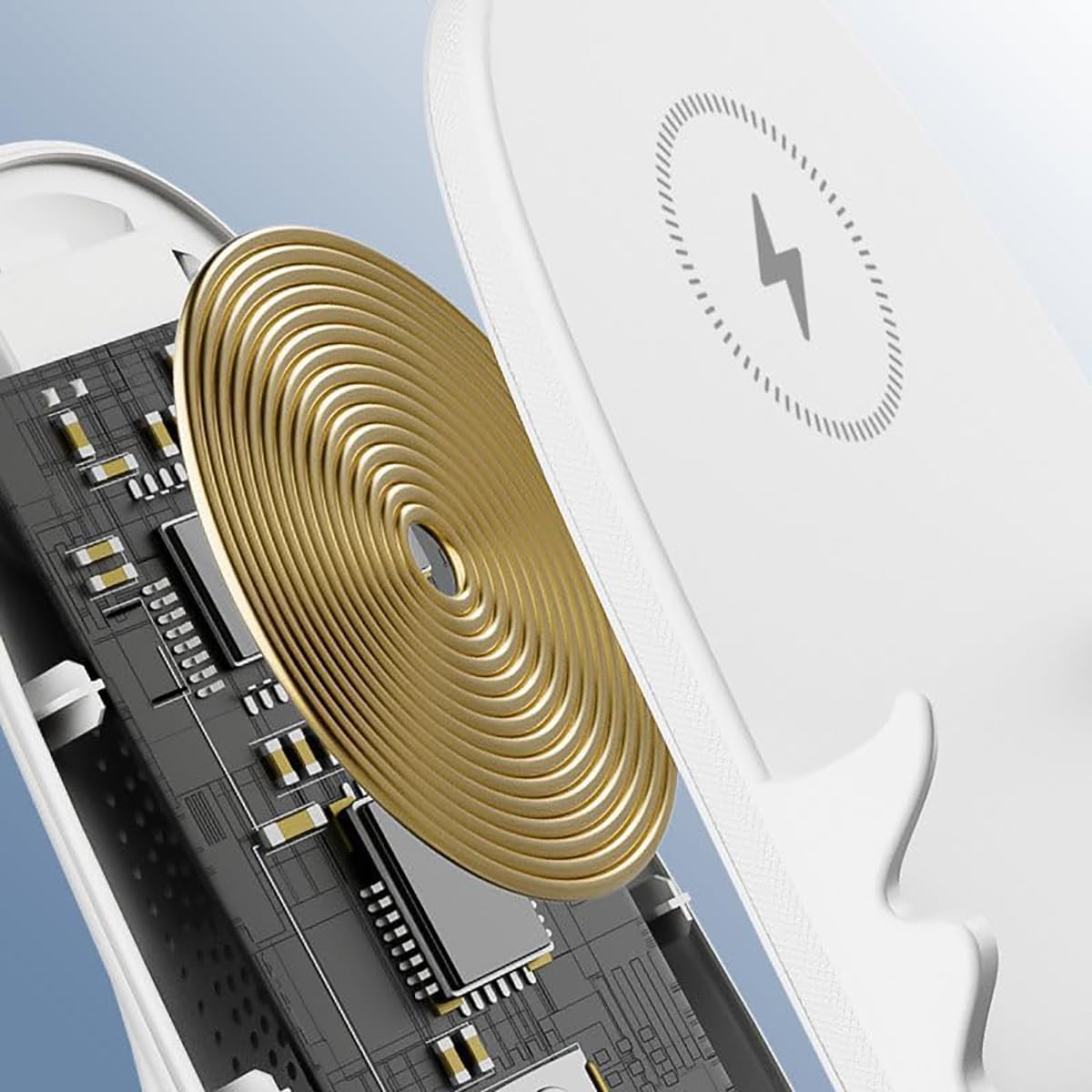 Mini Chair Wireless Charger 15W Fast Charging Phone Holder Stand White Mobile Arcade Ltd