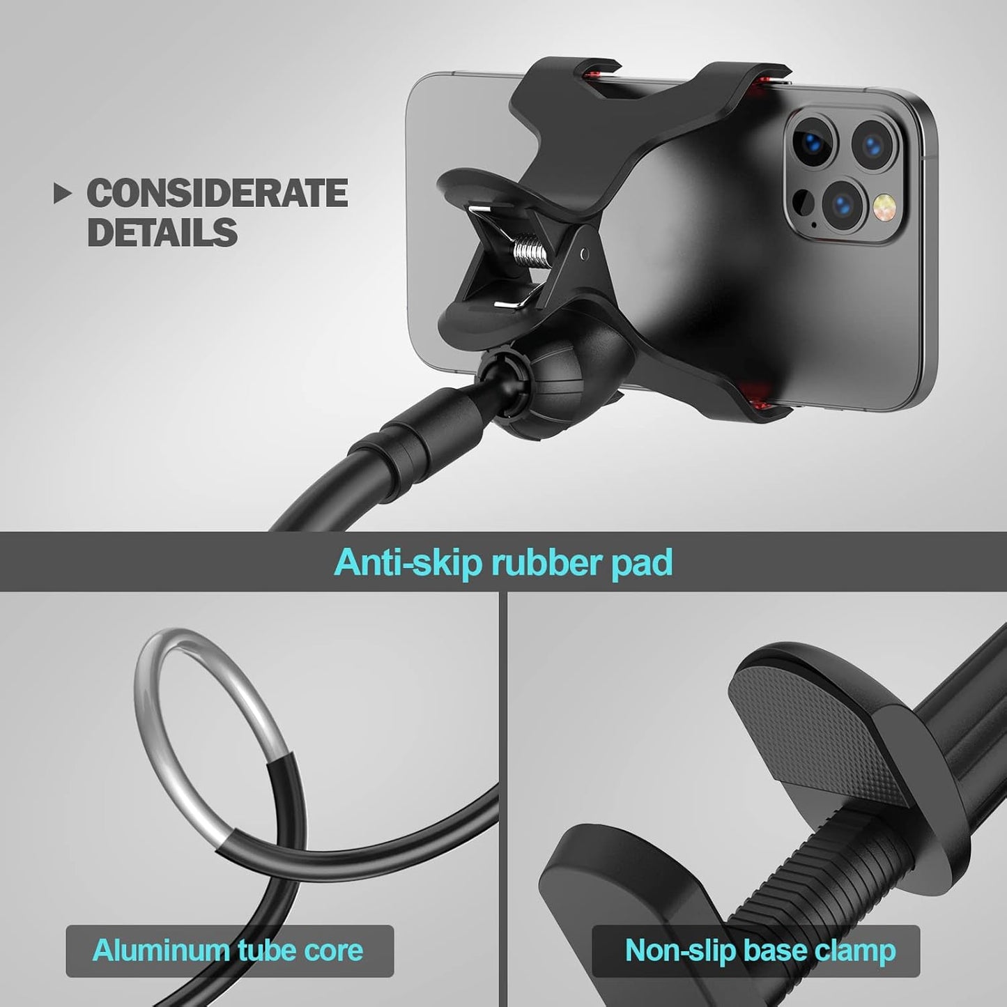 Gooseneck Flexible Phone Holder for Bed – 360° Adjustable Lazy Arm Mount Mobile Arcade Ltd