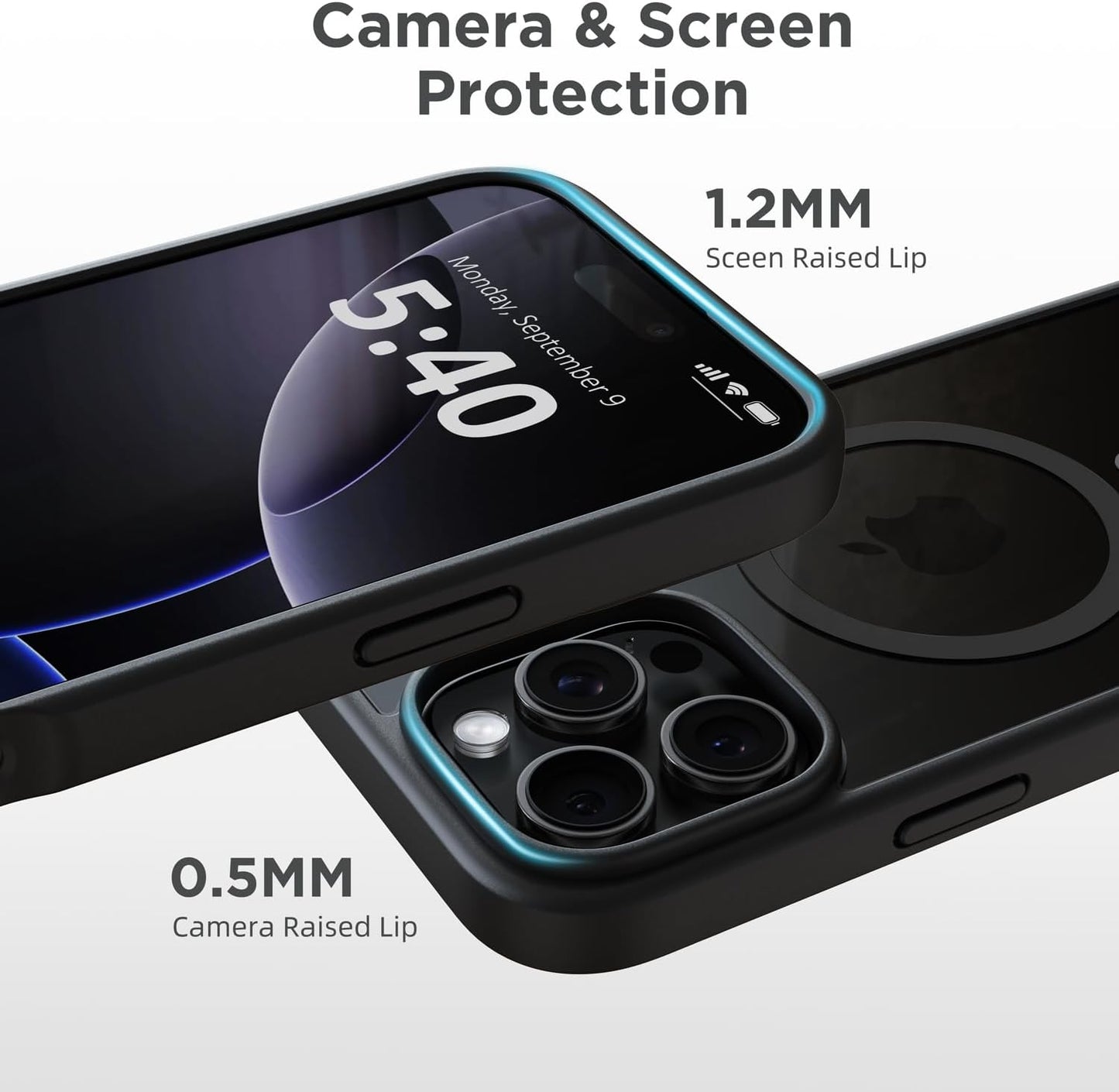 iPhone 16 Pro Max Case Black MagSafe Triple Layer 3M Drop Slim Protective Mobile Arcade Ltd