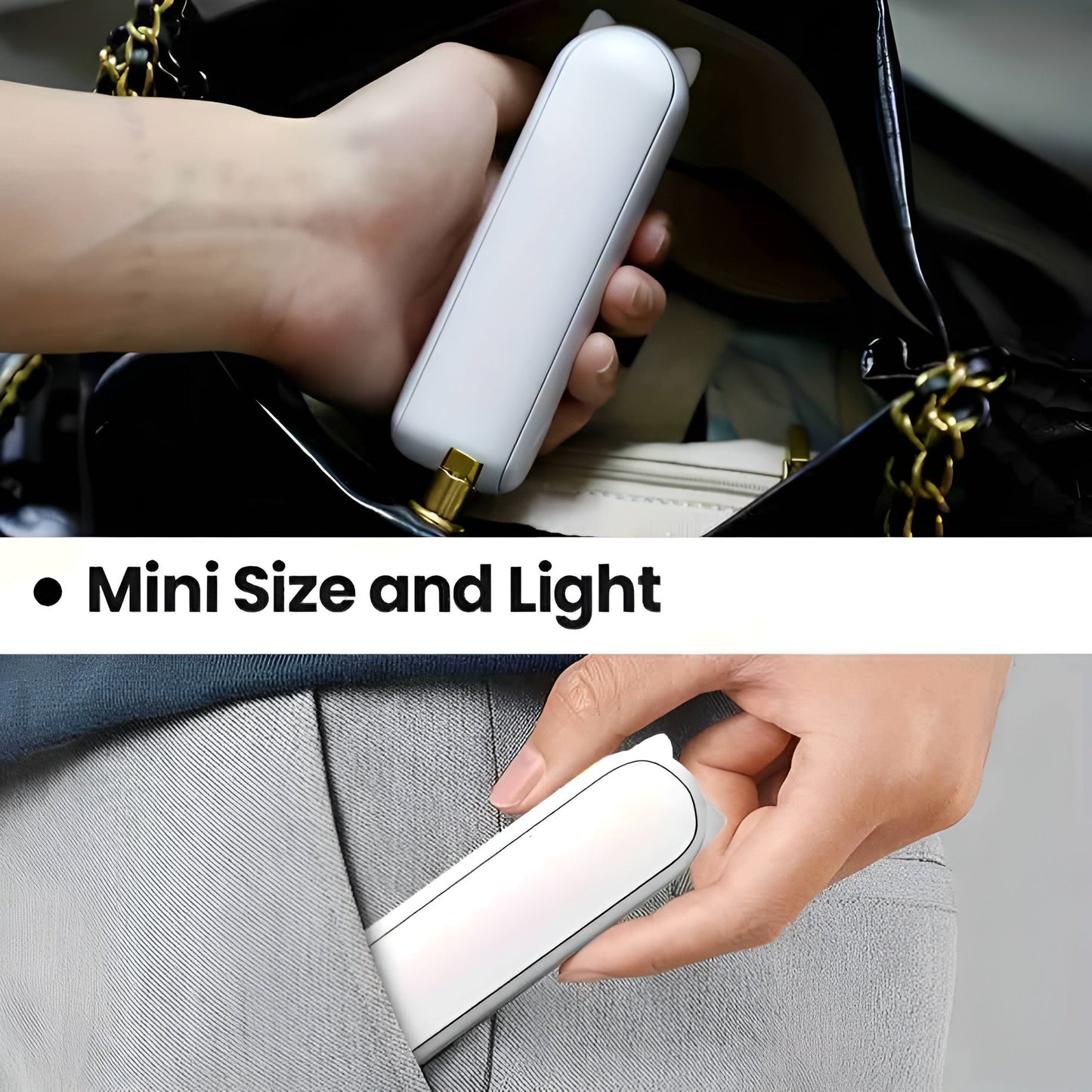 Mini Handheld USB Fan – Folding Rechargeable Pocket Fan with Power Bank Mobile Arcade Ltd