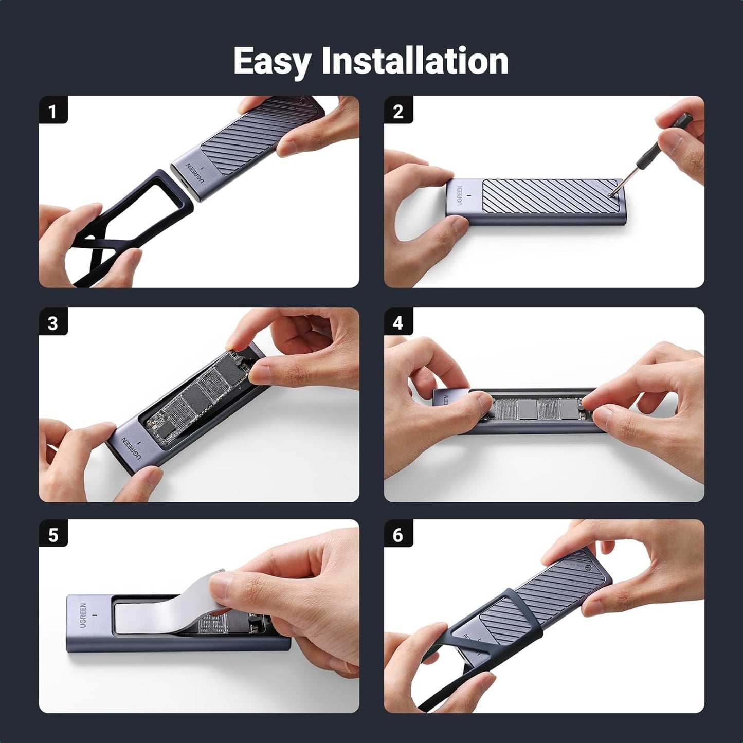 UGREEN M.2 NVMe SSD Enclosure – 10Gbps USB 3.2 Gen 2, Aluminum, UASP, TRIM Support Mobile Arcade Ltd