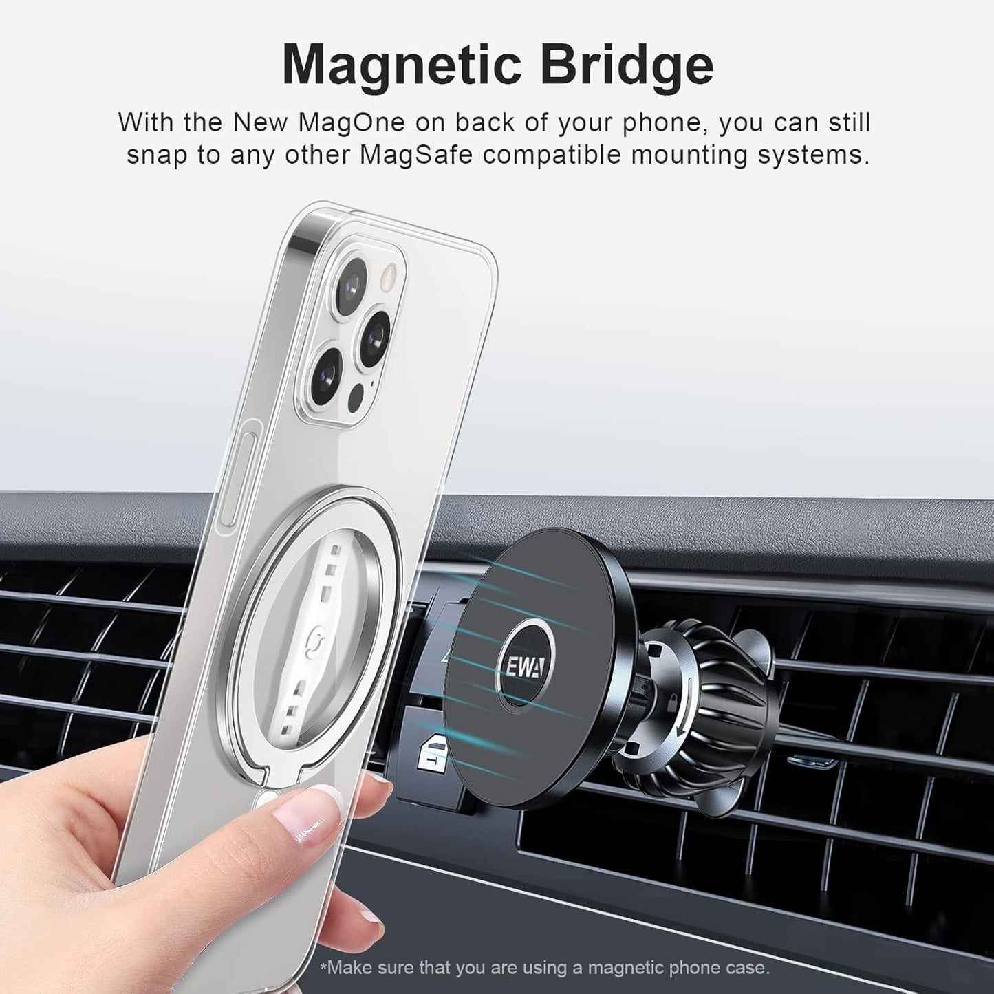 MagOne MagSafe Grip Stand Silver for iPhone 12 Pro Max Ring Holder Kickstand Mobile Arcade Ltd