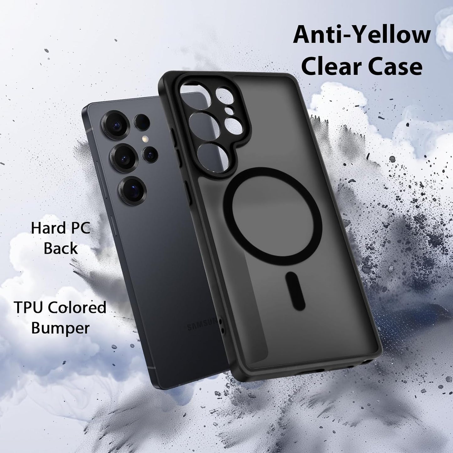 Galaxy S25 Ultra Case Black MagSafe Slim Matte Shockproof Camera Protection Mobile Arcade Ltd