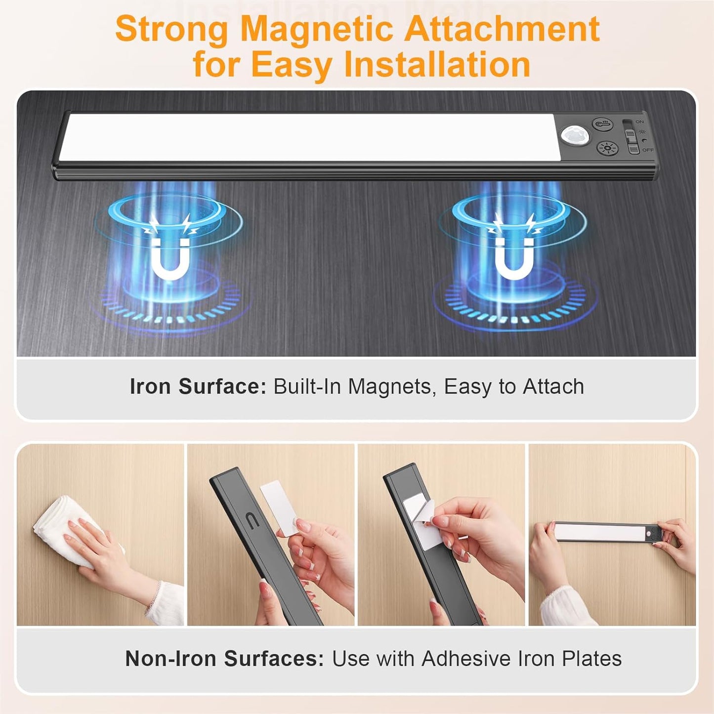 Gritin 84 LED Motion Sensor Under Cabinet Lights, 3-Colour, 5-Brightness, 2 Pack Mobile Arcade Ltd