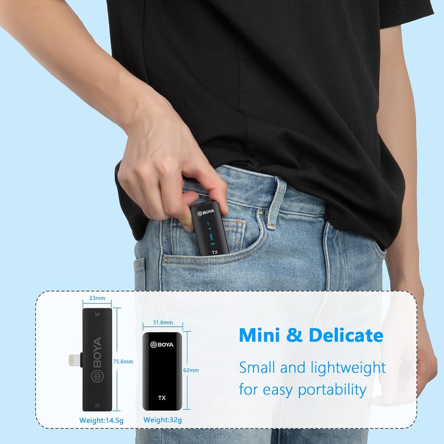 BOYA XM6-S3 Wireless Lavalier Mic for iPhone/iPad, Video & Vlogging Mic Mobile Arcade Ltd