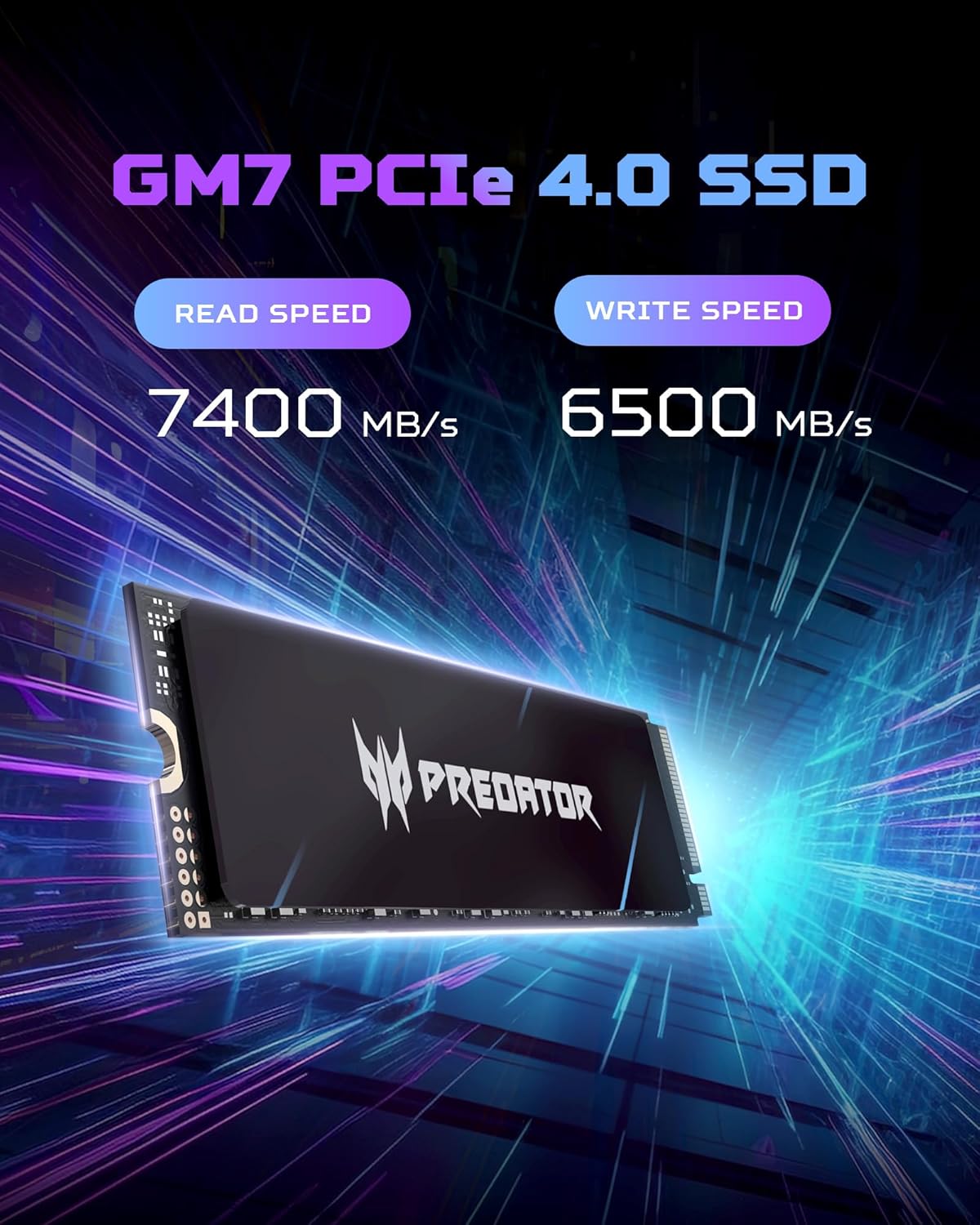 Acer Predator GM7 2TB M.2 PCIe Gen4 NVMe SSD 7200MB/s PS5/PC Internal Drive Mobile Arcade Ltd
