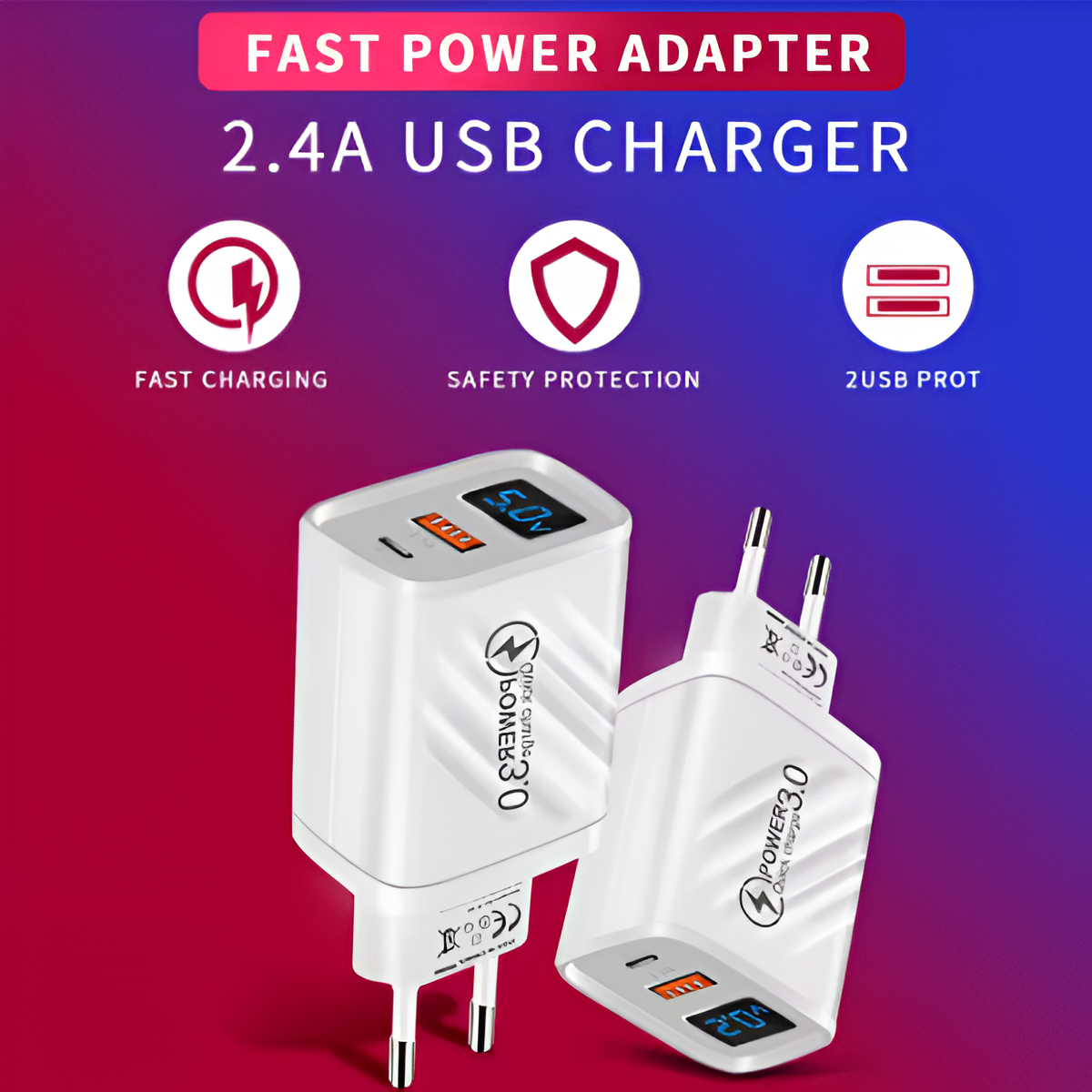 USB 20W Fast Charger Adapter for iPhone 14, Samsung, Xiaomi & Huawei Quick Charge Mobile Arcade Ltd