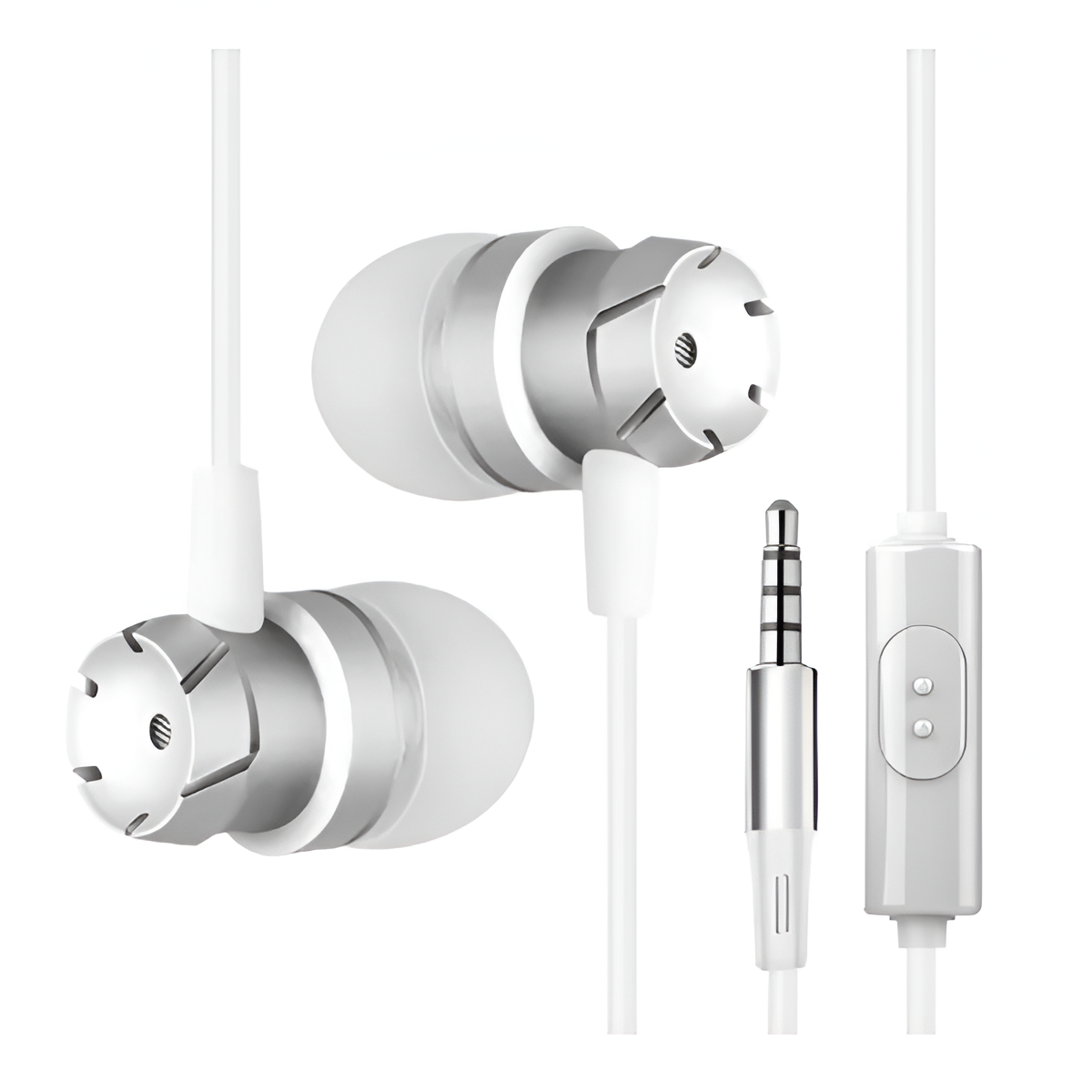 Metal Wired Earbuds with Mic – Super Bass, Noise Reduction, 3.5mm Jack Mobile Arcade Ltd