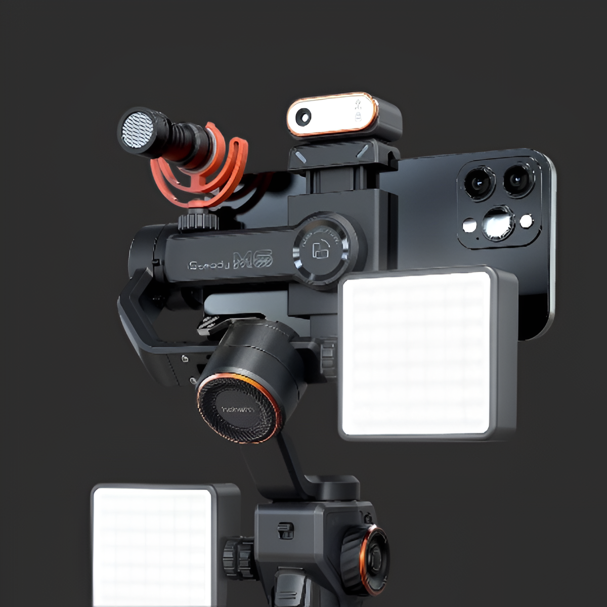 hohem iSteady M6 3-Axis Gimbal Stabiliser Kit w/ AI Light for iPhone & Android Mobile Arcade Ltd