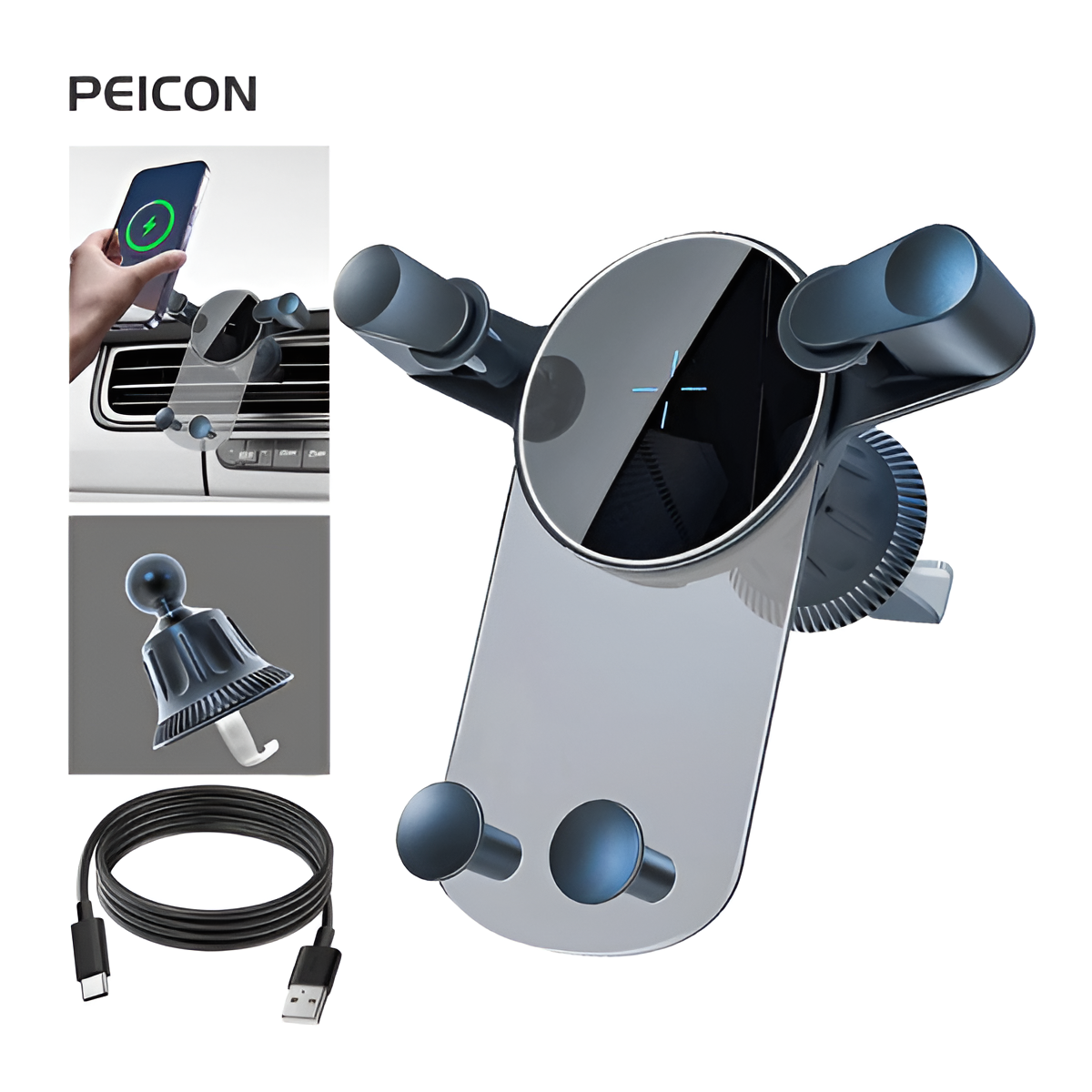 Car Wireless Charger & Phone Holder – Fast Charging for iPhone 17–12, Galaxy S25–S23 Mobile Arcade Ltd