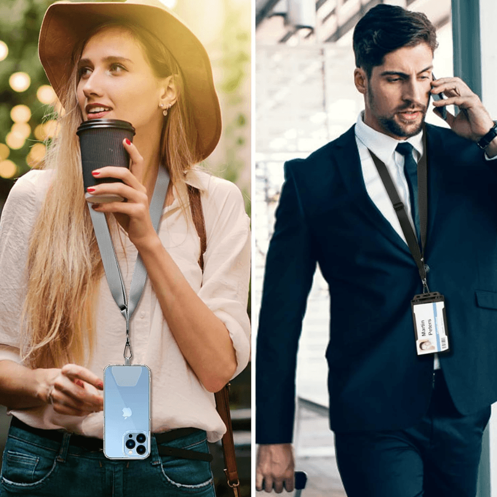 Adjustable Mobile Phone Lanyard with Patches – Hands-Free Neck Strap x2 Mobile Arcade Ltd