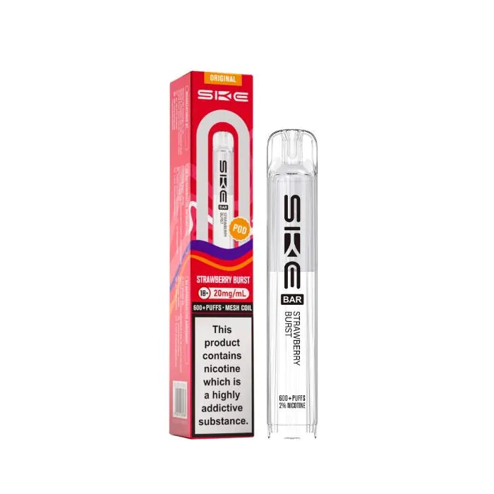 SKE Crystal Bar Strawberry Burst 20mg Disposable Vape Mobile Arcade Ltd