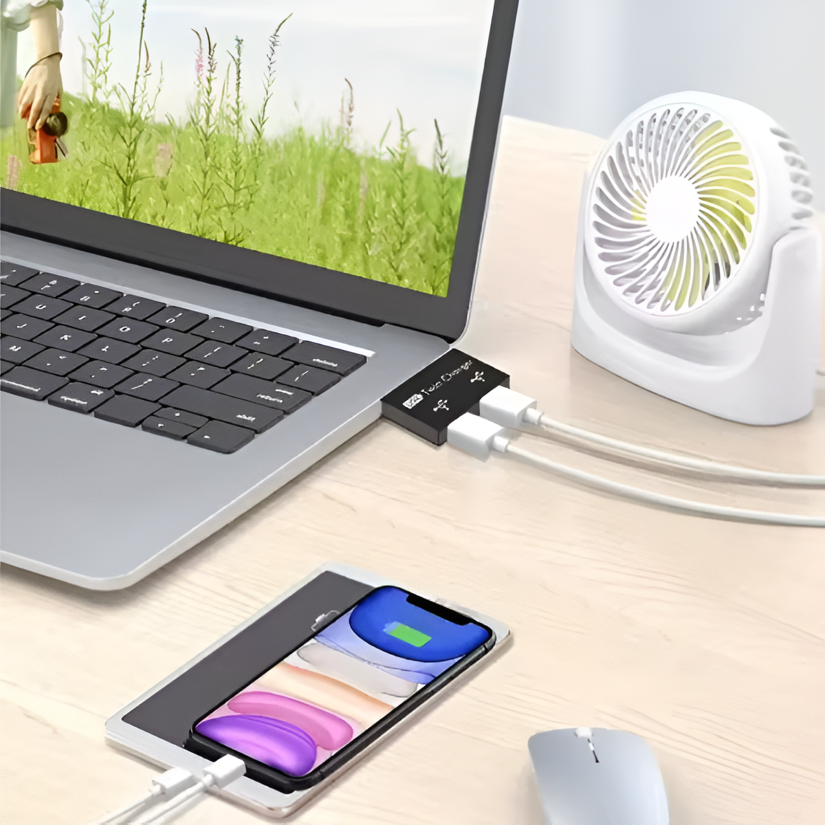 USB 2.0 Splitter Hub 1 Male to 2 Female Ports Adapter Converter for Laptop & Phone Mobile Arcade Ltd