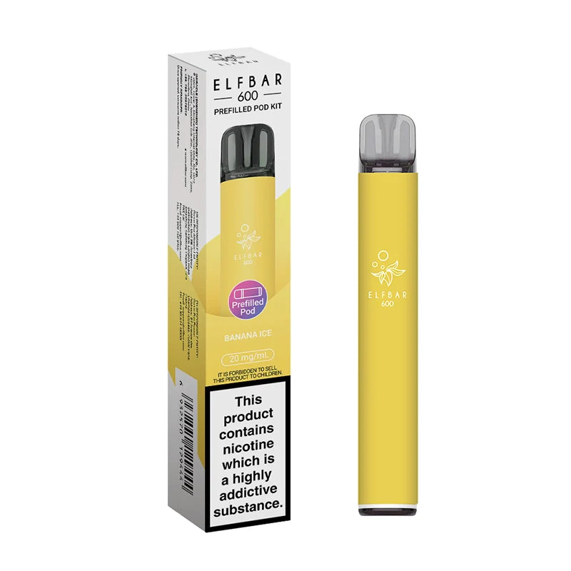 ELFBAR 600 Banana Ice – Smooth, Sweet & Refreshingly Cool MTL Vaping Mobile Arcade Ltd