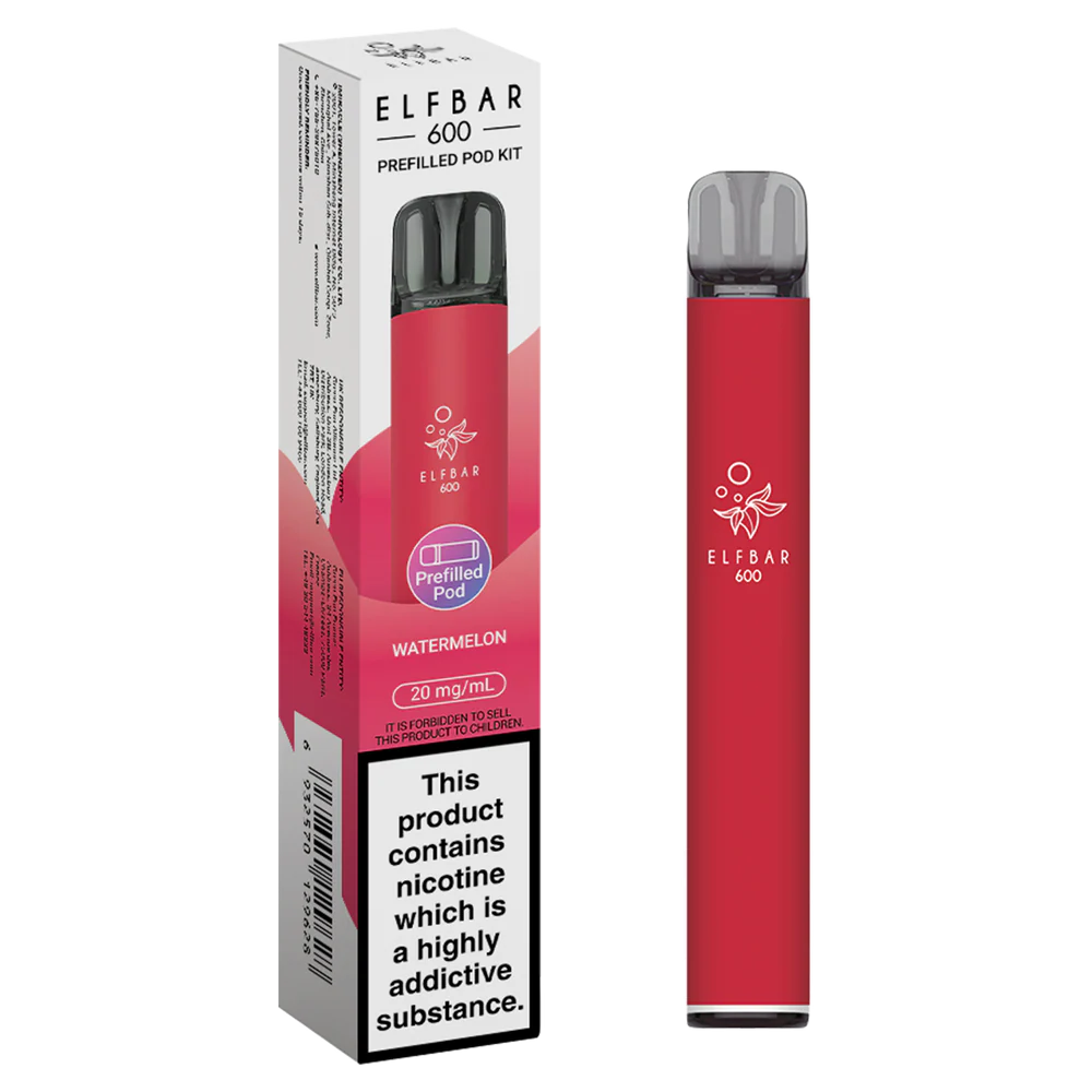 ELFBAR 600 Watermelon – Juicy, Refreshing & Easy MTL Vaping Mobile Arcade Ltd