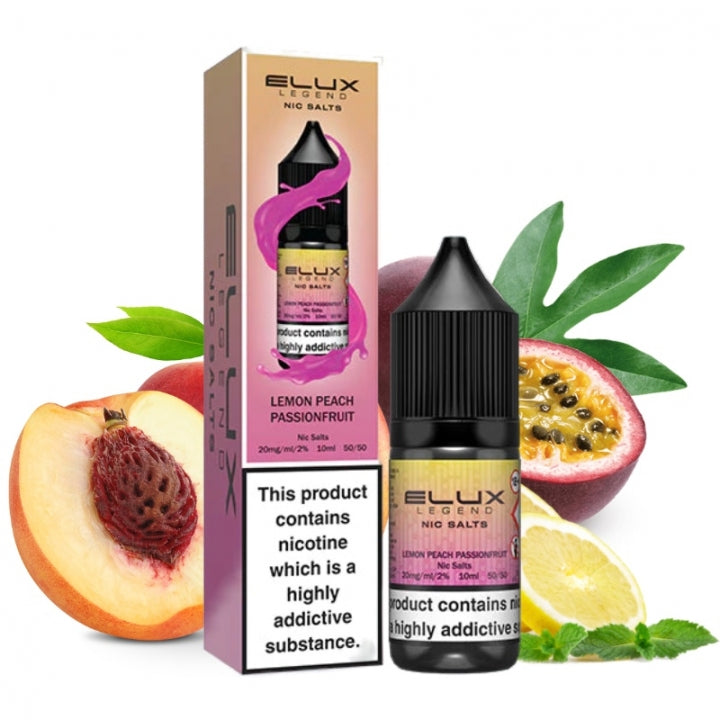 Elux Lemon Peach Passion Fruit 20mg Nic Salt E-Liquid Mobile Arcade Ltd