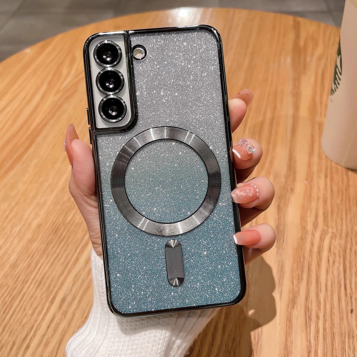 Electroplated Gradient Phone Case with Shockproof Back Cover – Stylish Fit Mobile Arcade Ltd