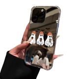Halloween Retro Ghost Mirror Acrylic Phone Case For iPhone 17 16 15 14 13 12