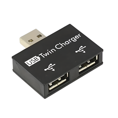 USB 2.0 Splitter Hub 1 Male to 2 Female Ports Adapter Converter for Laptop & Phone