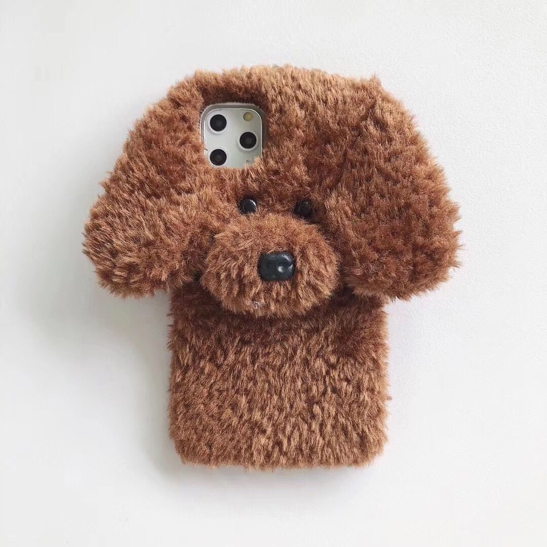 Hot Super Cartoon 3D Plush Teddy Pet Dog Cute Soft Phone Case Back Cover Mobile Arcade Ltd