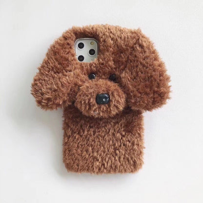 Hot Super Cartoon 3D Plush Teddy Pet Dog Cute Soft Phone Case Back Cover Mobile Arcade Ltd