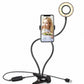 LED Selfie Ring Light for Live Adjustable Makeup Light-8cm Stand Mobile Arcade Ltd