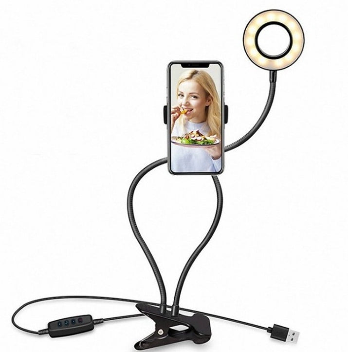 LED Selfie Ring Light for Live Adjustable Makeup Light-8cm Stand Mobile Arcade Ltd
