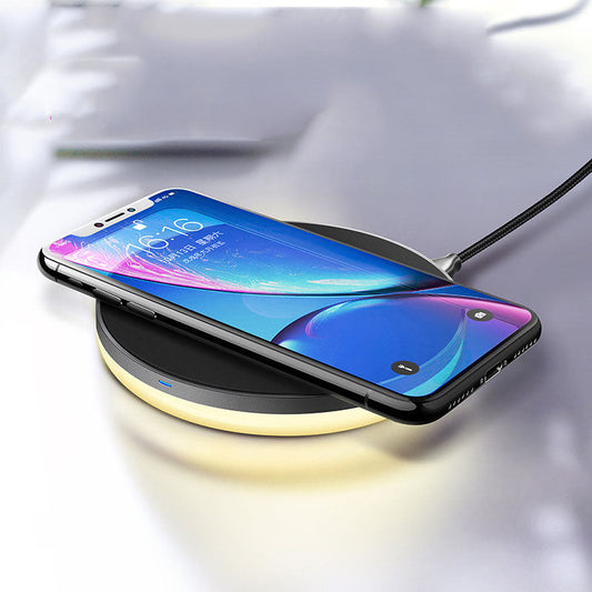 Wireless Charger with Night Light – For iPhone & Samsung Devices