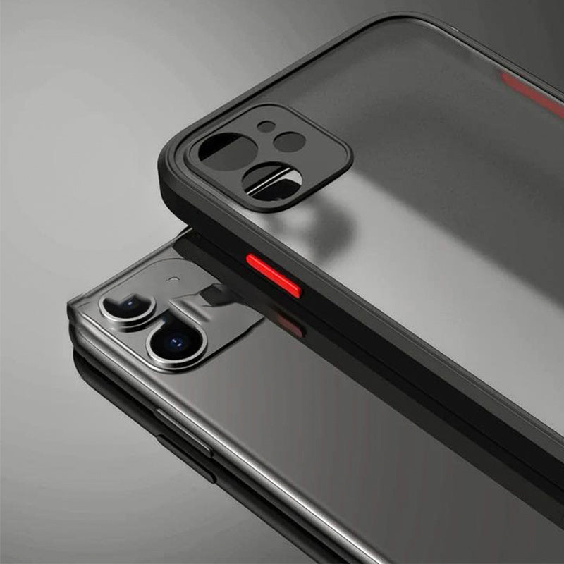 Mobile Phone Case Skin-friendly Contrast Color XR Cube Edge Soft Slicone Translucent Back Hard Mobile Arcade Ltd