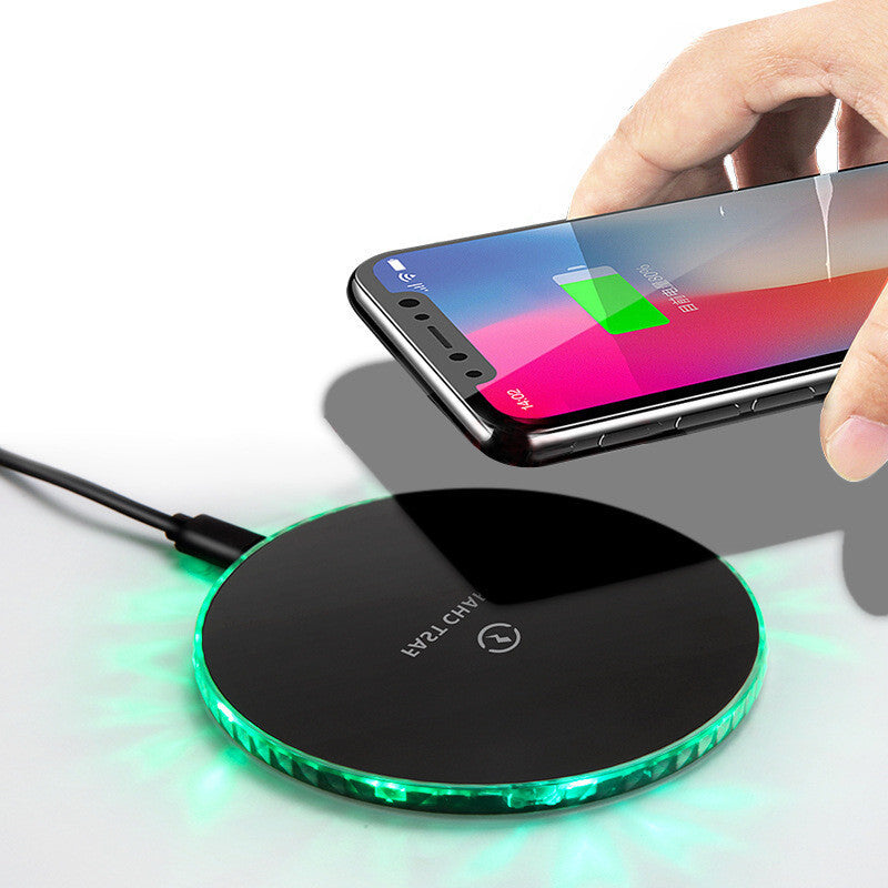 Round Wireless Charger Pad – Fast Charging for iPhone, Samsung & More