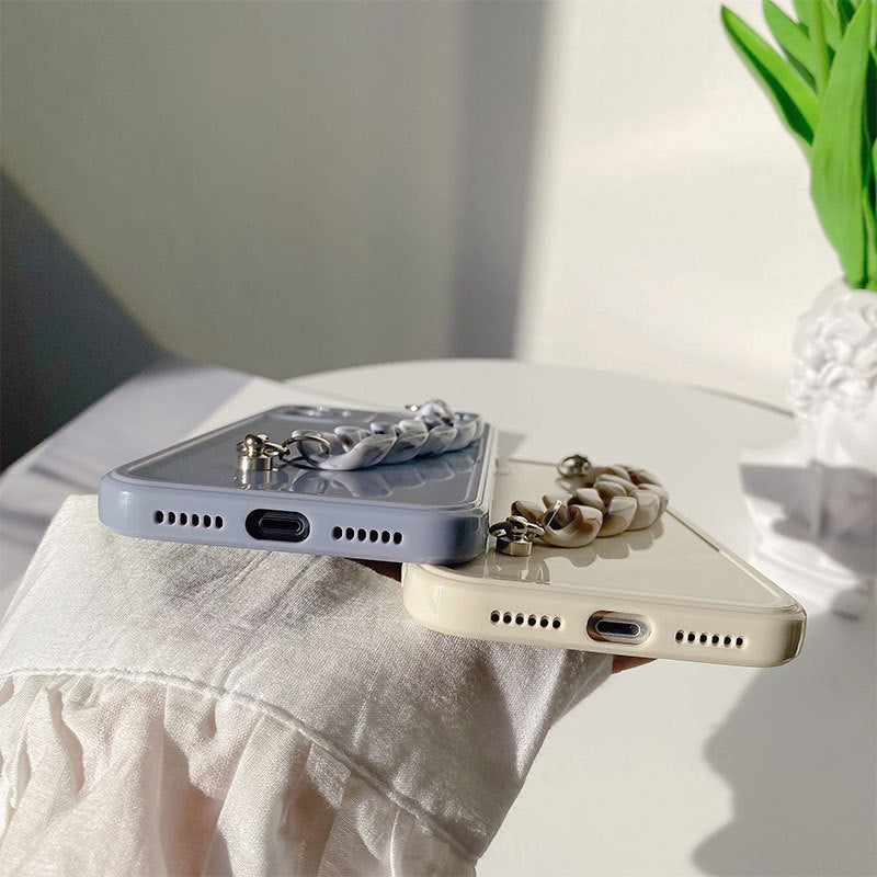 Compatible with Apple, Marble chain 12ProMax Apple iPhone11 photo frame glossy xr mobile phone case for 8p simple female Mobile Arcade Ltd