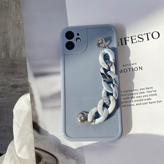 Compatible with Apple, Marble chain 12ProMax Apple iPhone11 photo frame glossy xr mobile phone case for 8p simple female Mobile Arcade Ltd