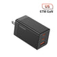 67W Pole Charger Gallium Nitride Three-port Fast Charging Charger Mobile Arcade Ltd