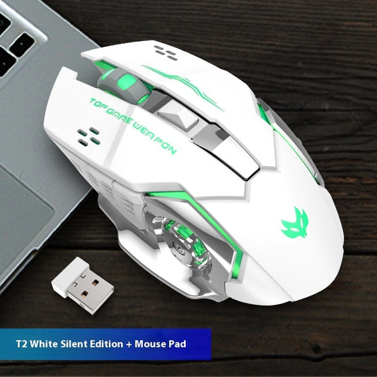 Wireless Charging Mouse Mute Luminous Machinery Mouse Mobile Arcade Ltd