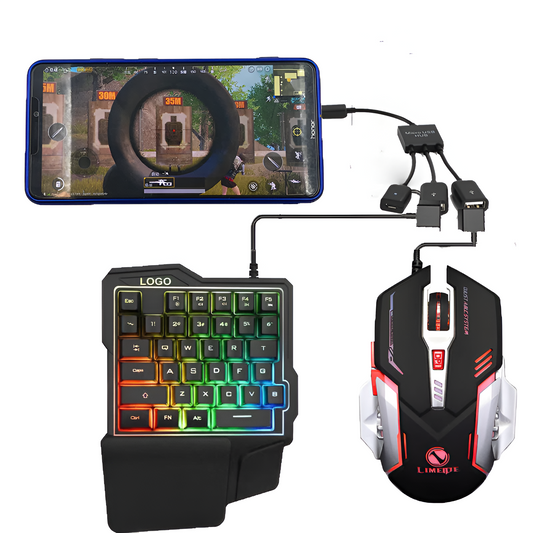 Eat Chicken Game Mouse Set – USB Mobile Gaming Accessories for iOS & Android