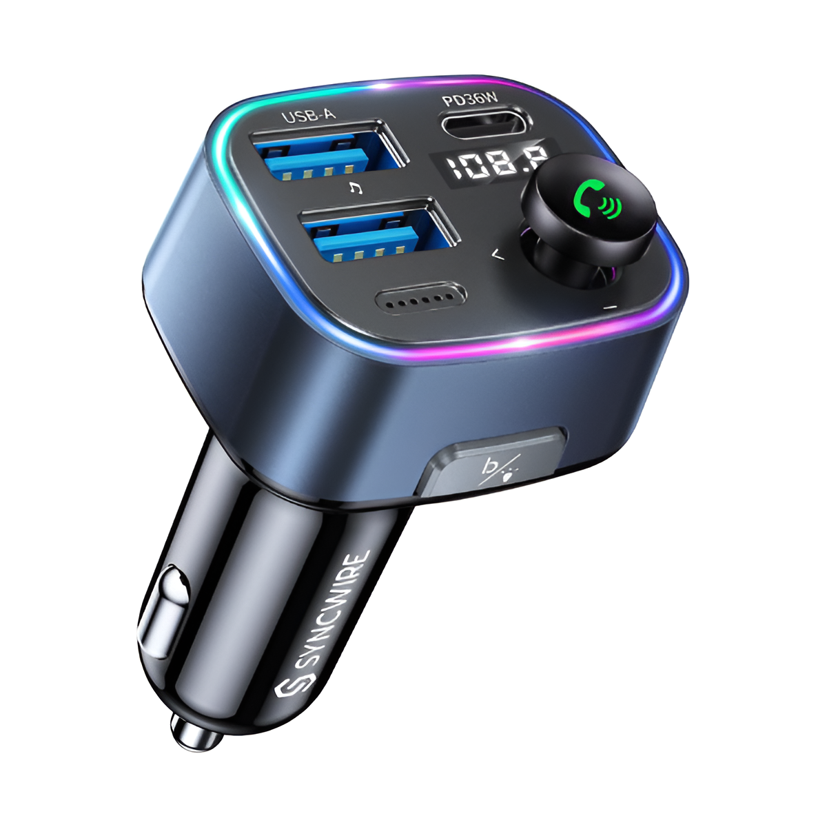 Syncwire Bluetooth 5.4 FM Transmitter Car Adapter 48W Fast Charge & HiFi Sound Mobile Arcade Ltd