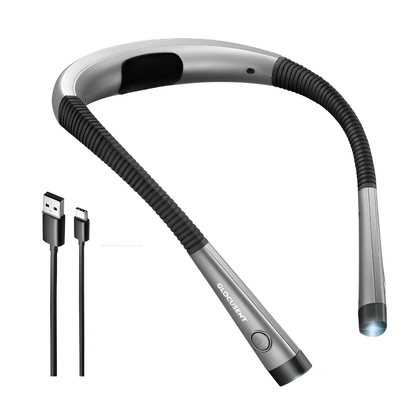 Glocusent LED Neck Reading Light | Rechargeable 3 Colour Book Light for Bed