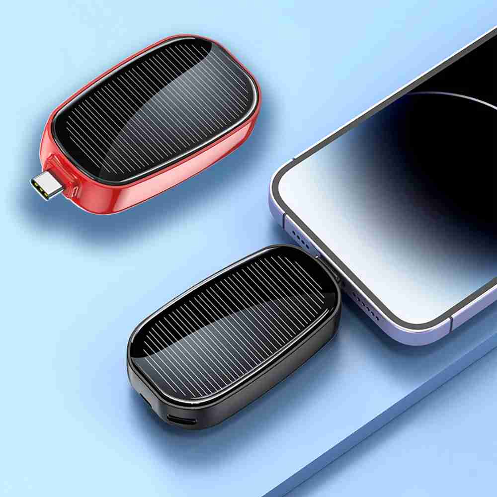 Mini Solar Keychain Power Bank 1200mAh | Portable Backup Charger Type-C Mobile Arcade Ltd