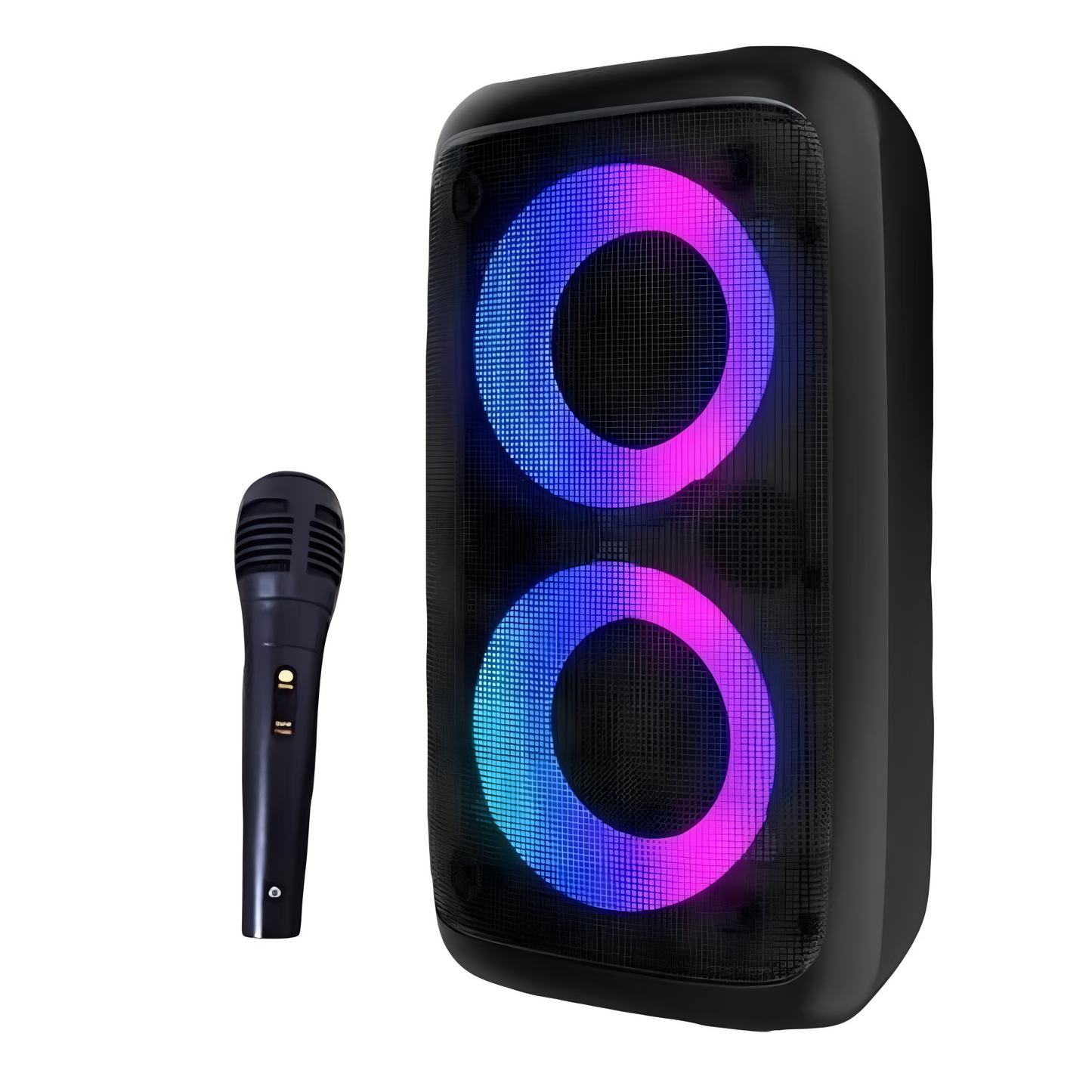 Portable Karaoke Bluetooth Speaker with FM Radio, Microphone & LED Light Show Mobile Arcade Ltd