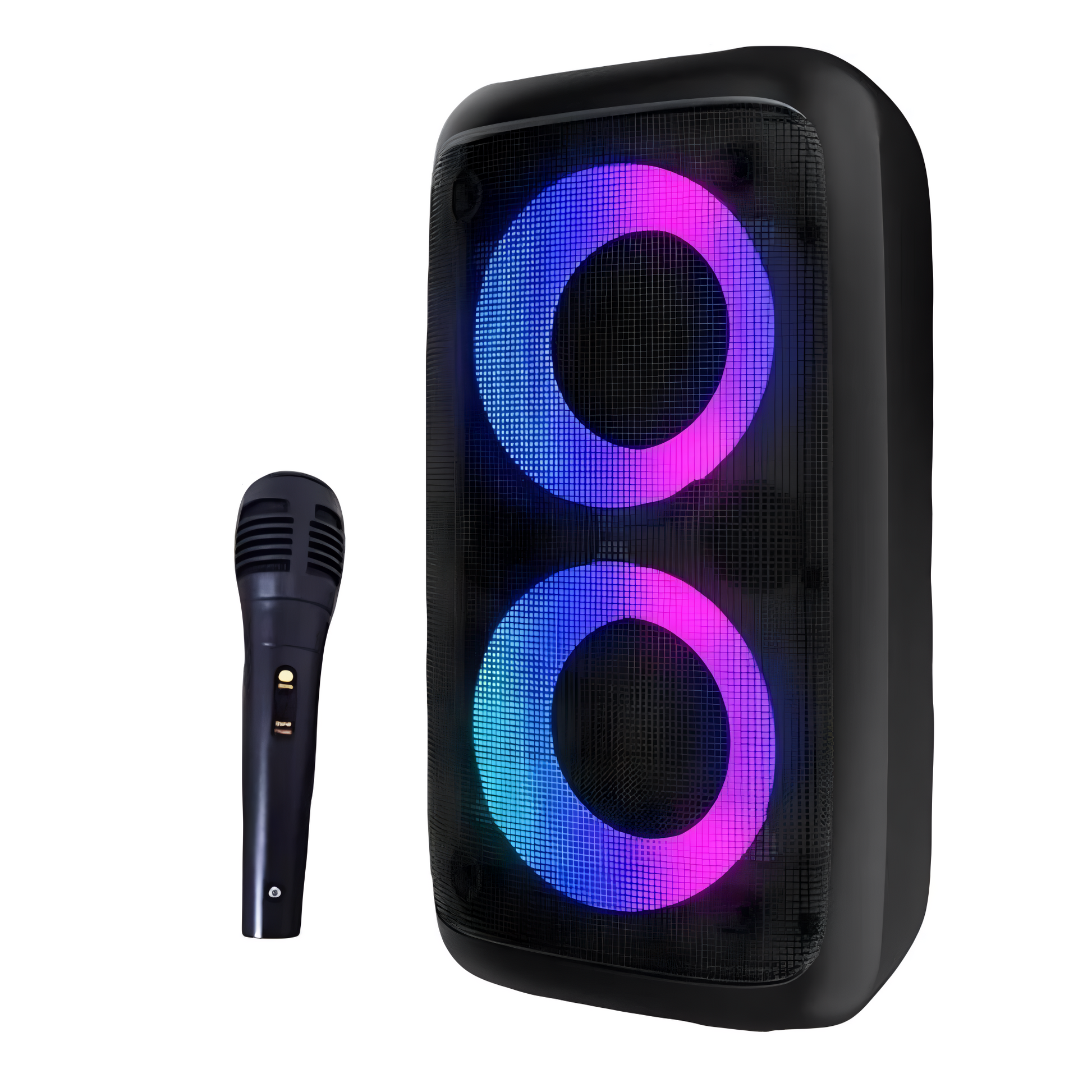 Portable Karaoke Bluetooth Speaker with FM Radio, Microphone & LED Light Show Mobile Arcade Ltd