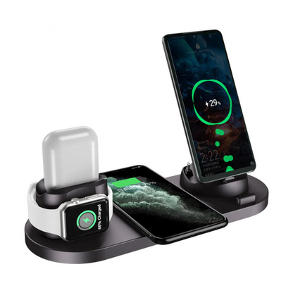 6-in-1 Wireless Charging Dock for iPhone, Apple Watch & Fast Charging Pad Mobile Arcade Ltd