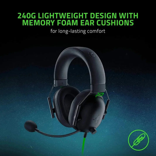 Razer BlackShark V2 X Wired Gaming Headset with 7.1 Surround Sound – PC & Console