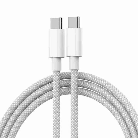 USB-C to USB-C 60W PD Fast Charging Cable – Braided Type-C Charger Lead Mobile Arcade Ltd