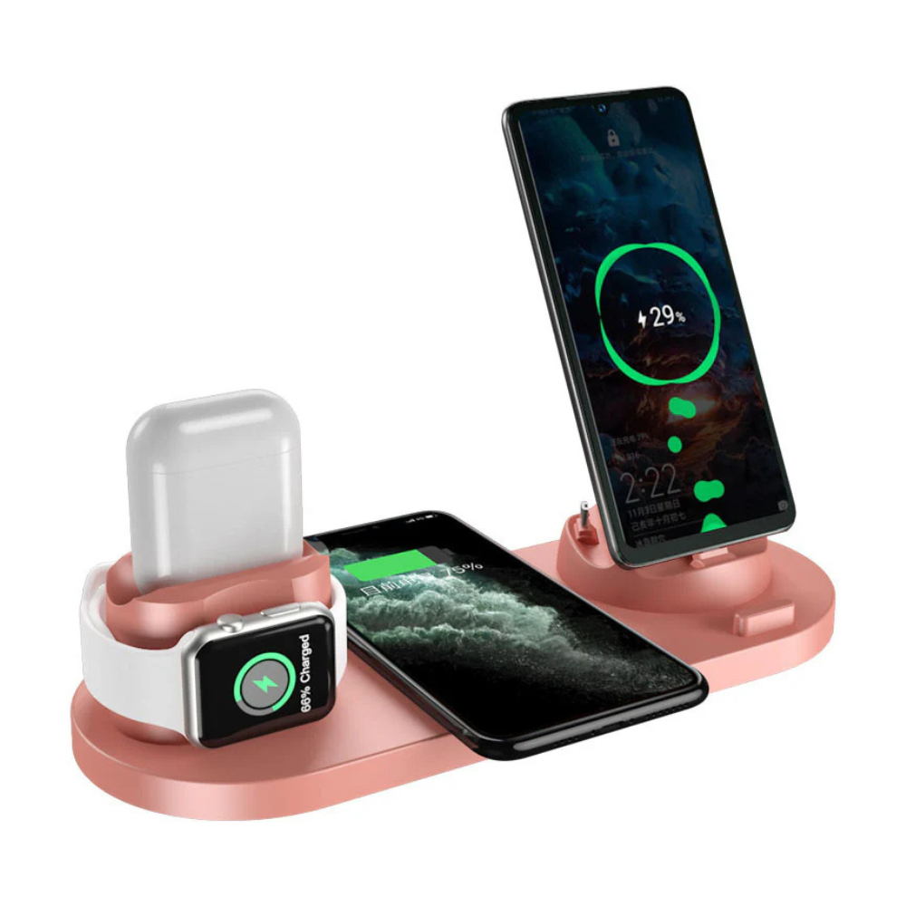 6-in-1 Wireless Charging Dock for iPhone, Apple Watch & Fast Charging Pad Mobile Arcade Ltd
