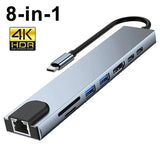 8-in-1 USB C Hub Docking Station with HDMI, RJ45, SD/TF, PD for Mac/iPad, NEW Mobile Arcade Ltd