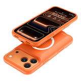 Orange Smart Wireless Battery Charger Case for iPhone 17 Pro Max | Magnetic Power Bank External Charging Cover