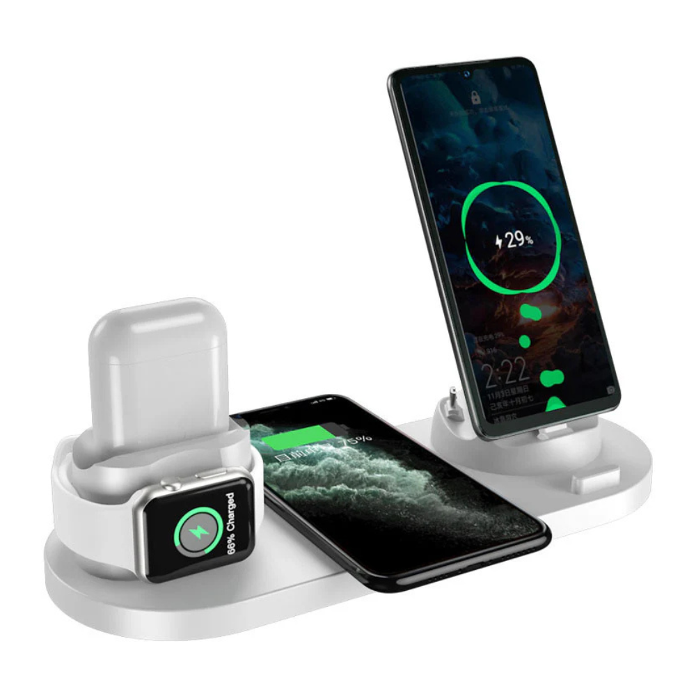 6-in-1 Wireless Charging Dock for iPhone, Apple Watch & Fast Charging Pad Mobile Arcade Ltd